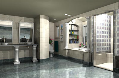 Bathroom Rendering from Chief Architect