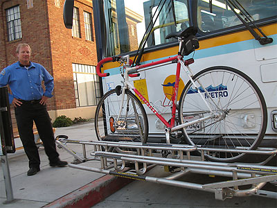 Bike Rack on Bus in San Jose