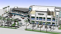 Proposed New Redeveloped River Oaks Shopping Center with Parking Garage and Barnes and Noble