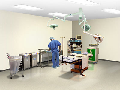 Rendering of Operating Room in New LifeGift Facility Near Reliant Stadium
