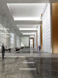 Lobby View of Proposed MainPlace Office Building