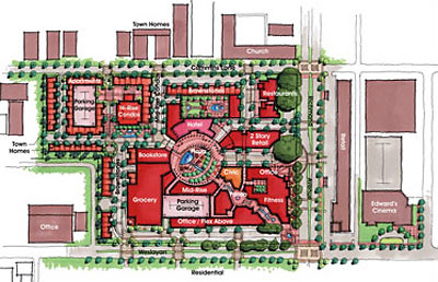 Plan of Paseo Proposal for HISD HQ Site