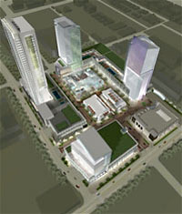 Aerial View of Proposed River Oaks District Mixed Use Development