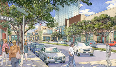 Entry of Proposed River Oaks District from Westheimer