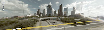 Downtown Houston from I-45 North, As Seen from Google Maps Street View