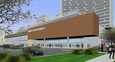 View of Proposed New Galleria Whole Foods at Blvd Place at Former Eatziâ€™s Site