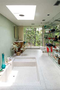 Master Bath of Frame-Harper Residence, Houston