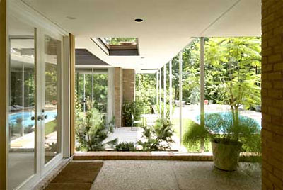 Entry of Frame-Harper House Designed by Harwood Taylor, Houston