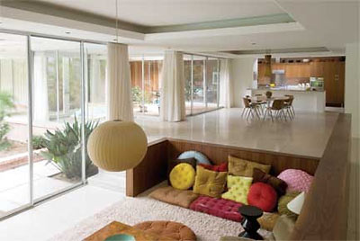 Sunken Living Room of Frame-Harper House