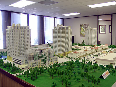 Model of Park 8: The Land of Oz Showing Proposed University General Hospital