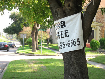 For Sale Sign on Tree off 288 North