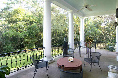 Loggia of 3740 Willowick Dr. in River Oaks by Architect John Staub