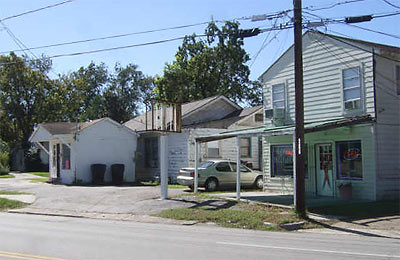View of 4907 Main St. and 1017 E. 16th St. from Main