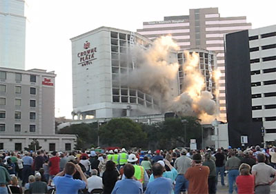 Crowne Plaza Hotel Demolition, Texas Medical Center, Houston