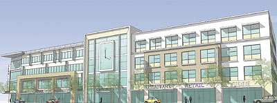 Drawing of Proposed High Street Development at 4410 Westheimer, Houston, near Highland Village
