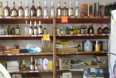 Stocked Shelves at Super Liquor, 4215 Dowling St., Houston