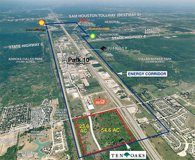 Aerial View of Wolff Companies Projects Along I-10