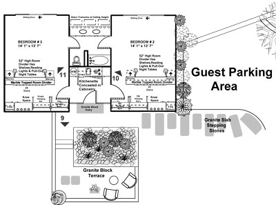 Plan of Guest Quarters, 3840 Willowick Rd., River Oaks, Houston