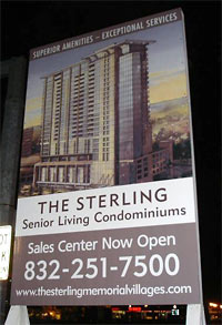 Sales Sign for Sterling at Memorial Villages