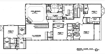 Second Floor Plan of 6118 Buffalo Speedway, West University Place, Texas