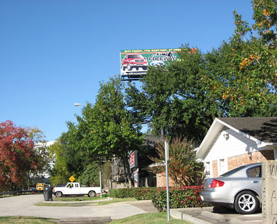 House and Billboard at 4743 Banning Dr., Afton Oaks, Houston