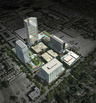 Aerial View of Proposed River Oaks District Mixed Use Development Planned for Westheimer by OliverMcMillan