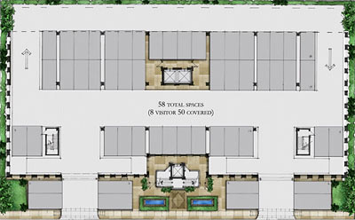Ground-Floor Parking Layout of Proposed Belgravia Condos at 4026 Bellefontaine, Houston