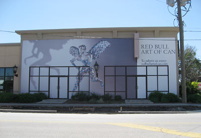 Storefront Ad for Red Bull Art of Can Competition and Exhibition, Elgin St., Midtown, Houston