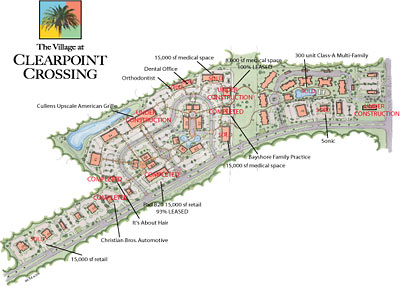 Site Plan of Clearpoint Crossing, Clear Lake, Houston