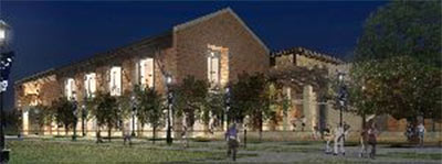 Nighttime View of New Rice University Recreation and Wellness Center, Designed by Lake/Flato Architects