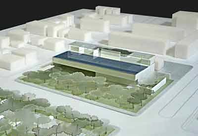 Old Model of Yoshio Taniguchiâ€™s Design for the Asia Society Texas Center Headquarters Building