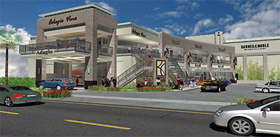 Rendering of Proposed River Oaks Shopping Center Building at Shepherd and West Gray, Houston