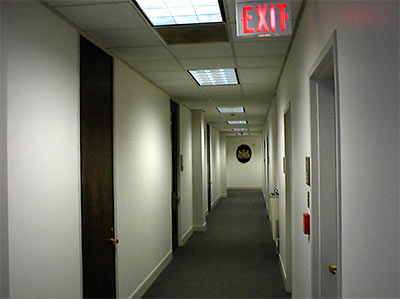 Hallway, Compass Bank Building, 2200 Post Oak Blvd., Uptown, Houston