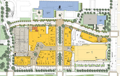 Plaza Level Site Plan, Blvd Place, Uptown, Houston