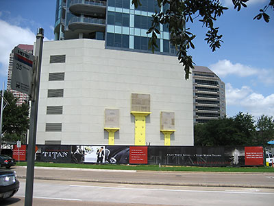 Giant Fountains on Parking Garage, Cosmopolitan Condominiums, Post Oak Blvd., Houston