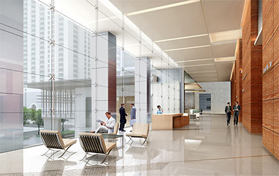 Lobby, Discovery Tower, Downtown Houston