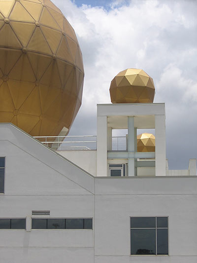 Copper Geodesic Domes, Tien Tao Temple, aka Chong Hua Sheng Mu Holy Palace, Ashford Point Dr., Houston