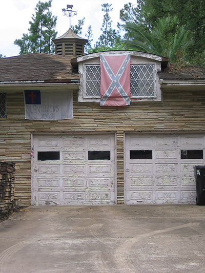 Confederate Flag Over Garage, Glenbrook Valley, Houston