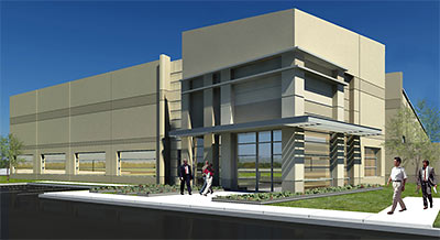 Rendering of Building 1, Lakeview Business Park, 14502 Fondren Rd., Missouri City, Texas