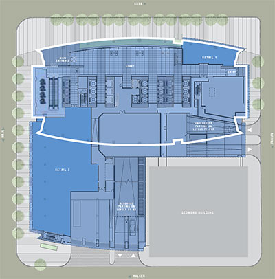 Site Plan, MainPlace, Main and Rusk, Downtown Houston