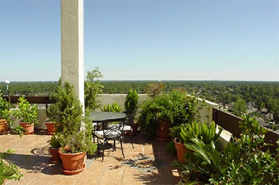 Patio, Neighborhood Guessing Game 14: 14655 Champion Forest #1803, Timber Top Highrise, Champion Forest, Houston
