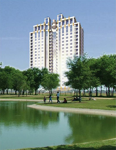 View of Proposed Park8 Tower from Arthur Storey Park