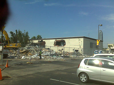 Demolition at Highland Village Shopping Center, Houston