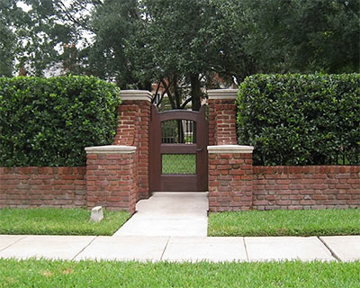 Delivery Gate of a Home in River Oaks, Houston, Texas