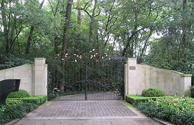 Driveway Gate of a Home in River Oaks, Houston, Texas