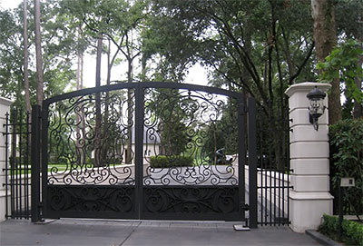 Driveway Gate of a Home in River Oaks, Houston, Texas