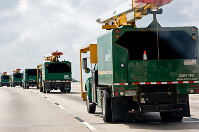 Tree Truck Convoy, Houston, after Hurricane Ike