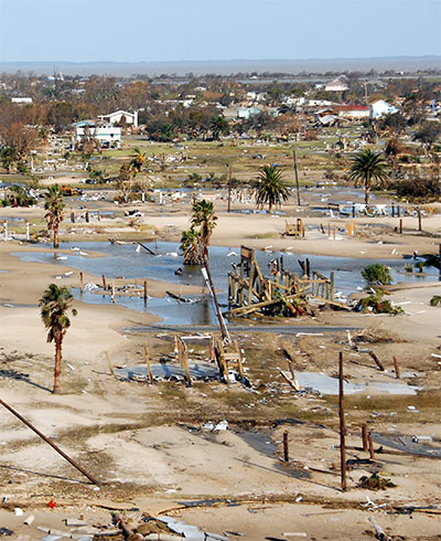 Aerial Photo of Hurricane Ike Destruction