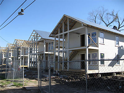 Hannah Project Row House CDC Duplexes on Francis St. Under Construction, Third Ward, Houston