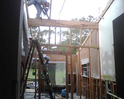 Rebuilding the Kitchen after Hurricane Ike, McGuire House, Spring, Texas